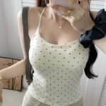 Nude Floral Lace Spaghetti Strap Corset Top