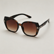 Tortoiseshell Square Gradient Lens Sunglasses - Image 2