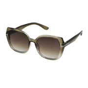 Transparent Olive Square Gradient Lens Sunglasses