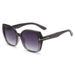 Transparent Purple Square Gradient Shades Sunglasses