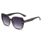 Transparent Purple Square Gradient Shades Sunglasses