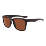 Solid Black Square Frame Brown Lens Sunglasses