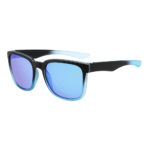 Gradient Blue Frame Square Mirror Lens Sunglasses