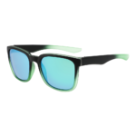 Gradient Green Frame Square Mirrored Lens Sunglasses