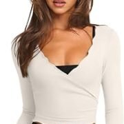 Ballet Wrap Long Sleeve Top for Women - Lightweight Shrug Cardigan